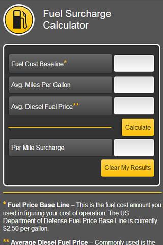 Fuel Surcharge Calculator