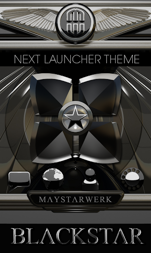 Next Launcher theme Black Star