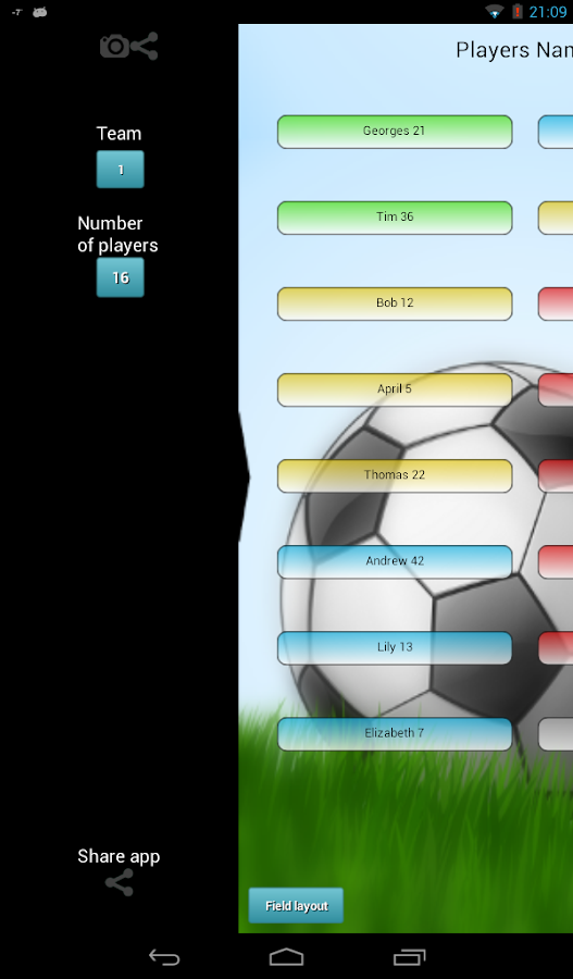 Soccer lineup manager android apps on google play