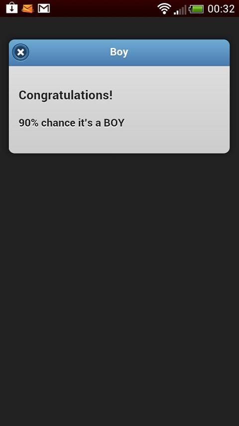 Ultimate Baby Gender Predictor Screen 2