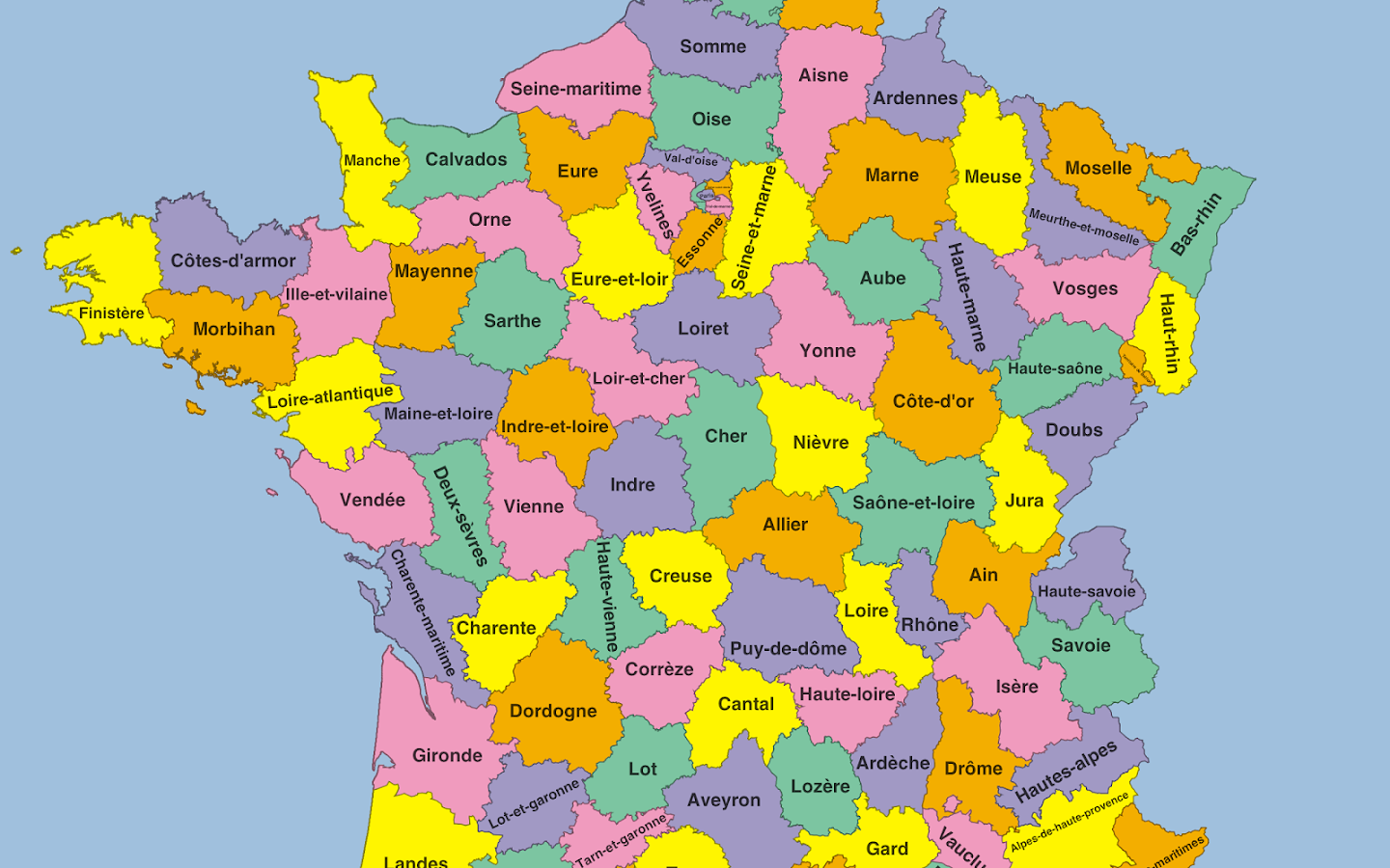 Map Of France By Department