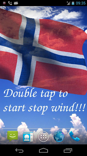 3D Norway Flag Live Wallpaper