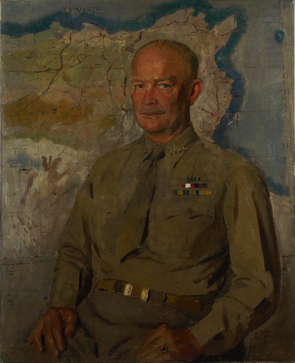 Henry Carr, General Dwight D Eisenhower (1943) painting, oil on canvas