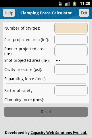 Clamping Force Calculator