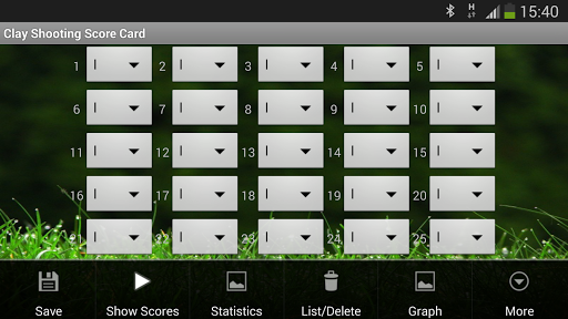 Clay Shooting Score Card