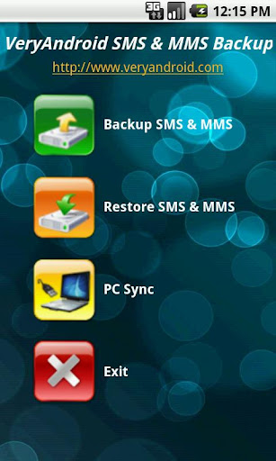 VeryAndroid SMS MMS Backup