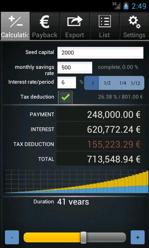 Android application futureMillionaire screenshort