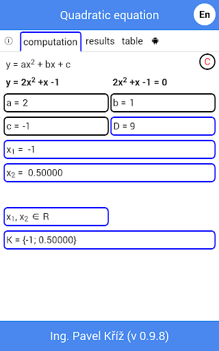 Quadratic equation