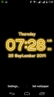 download Neon Digital Clock LWP free
