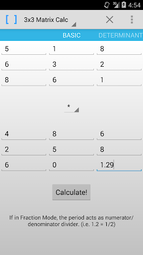 Simple Matrix Calculator