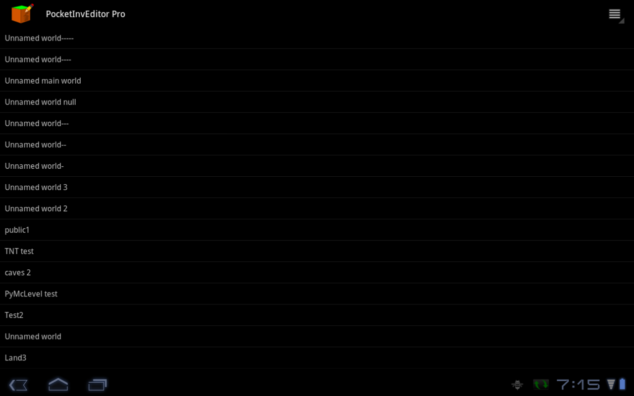 PocketInvEditor Pro - screenshot