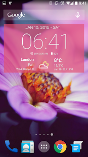 Weather & Clock Widget Ad Free - screenshot thumbnail