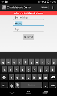 Z-Validations Library Demo Screenshots 1