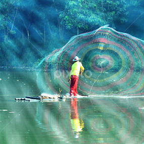 Traditional Fisherman in Depok, Indonesia by Tamlikho Tam - People Professional People