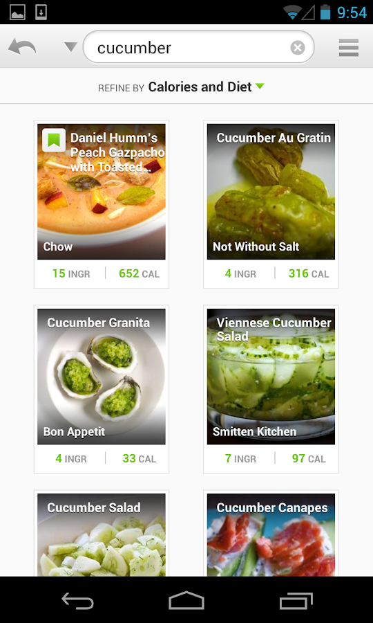  Recipes & Nutrition-skjermdump 