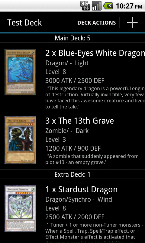 Deckmaker for Yu-Gi-Oh! Screen 2