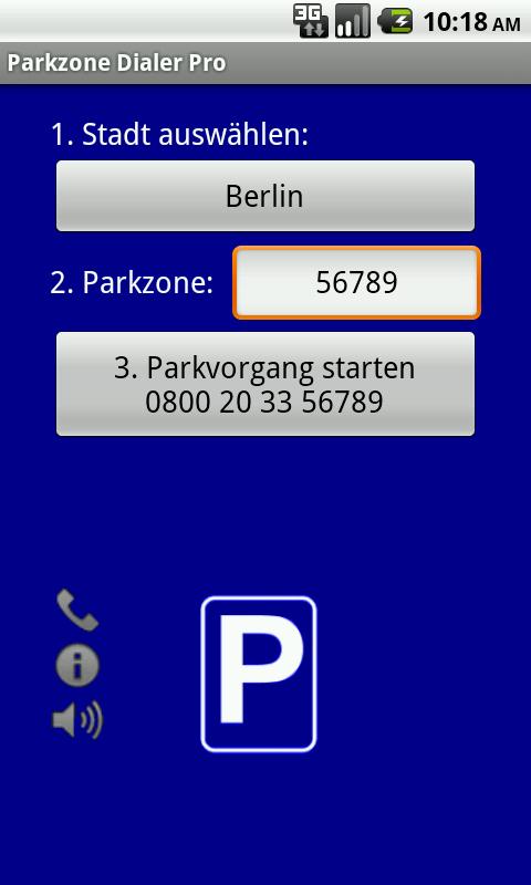 Android application Parkzone Dialer PRO Car Finder screenshort