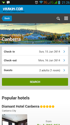 Canberra Hotels Comparison