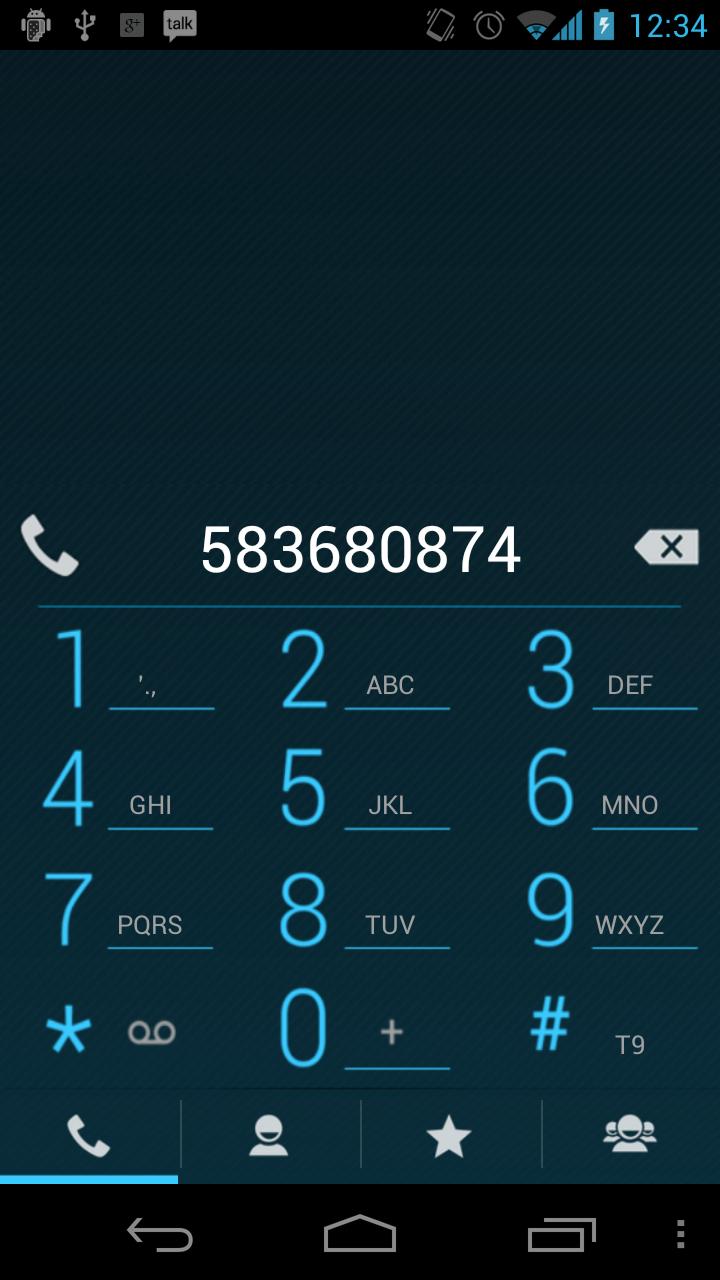 Android application RocketDial 4.0 alike Theme screenshort