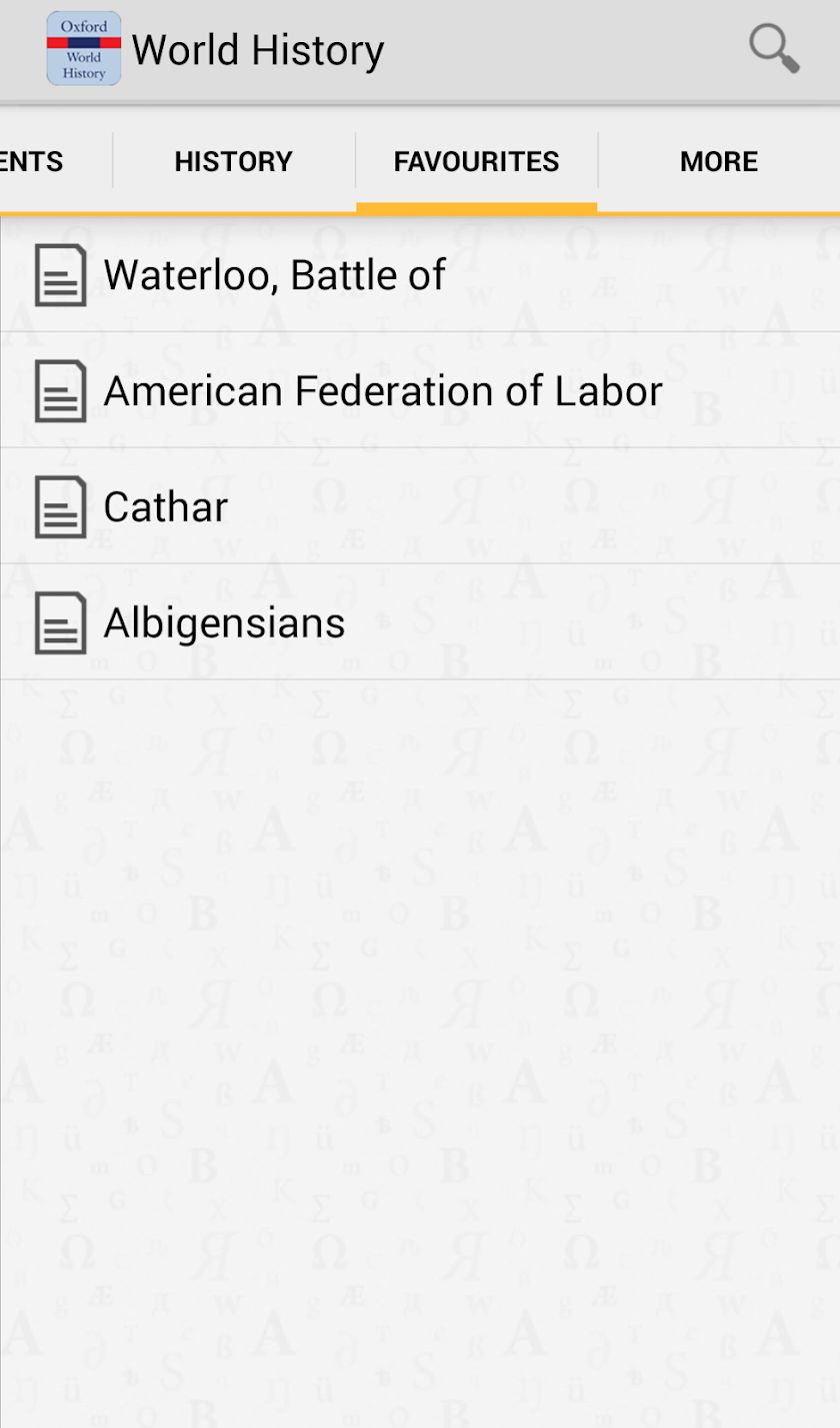 Oxford Dictionary of History Screen 2