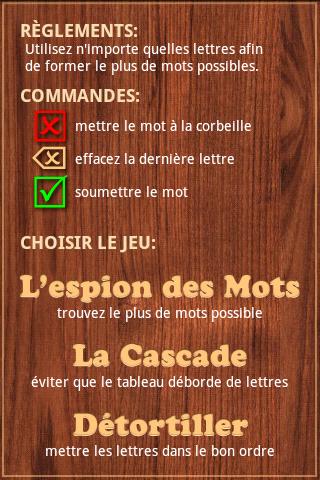 Avalanche de Mots Screen 2