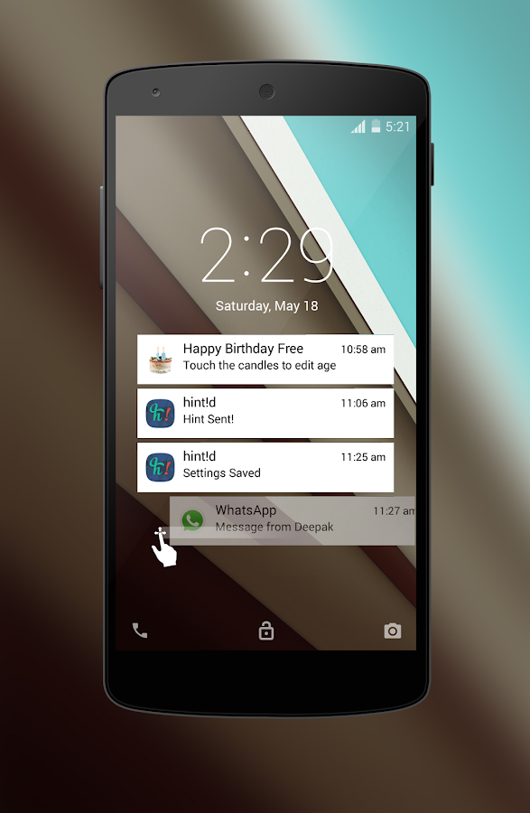 Android L LockScreen - screenshot