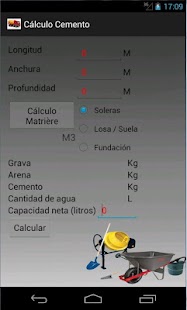 Captura de pantalla de la aplicacion Android Cement and concrete dosing