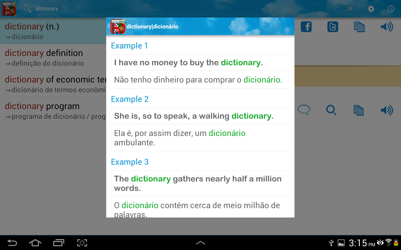 Portuguese English Dictionary Android Apps on Google Play