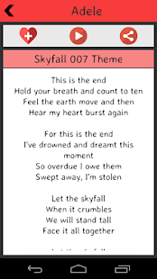 Adele Lyrics Screenshots 5