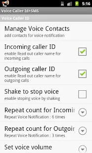 Voice Caller ID + SMS Pro
