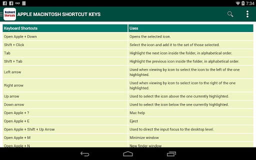 Keyboard Shortcuts