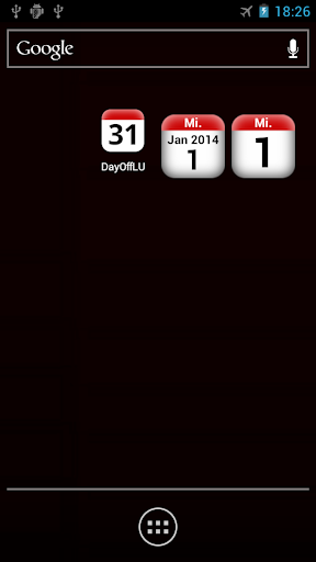 LU holidays calendar widget