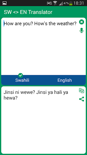 Swahili - English Translator