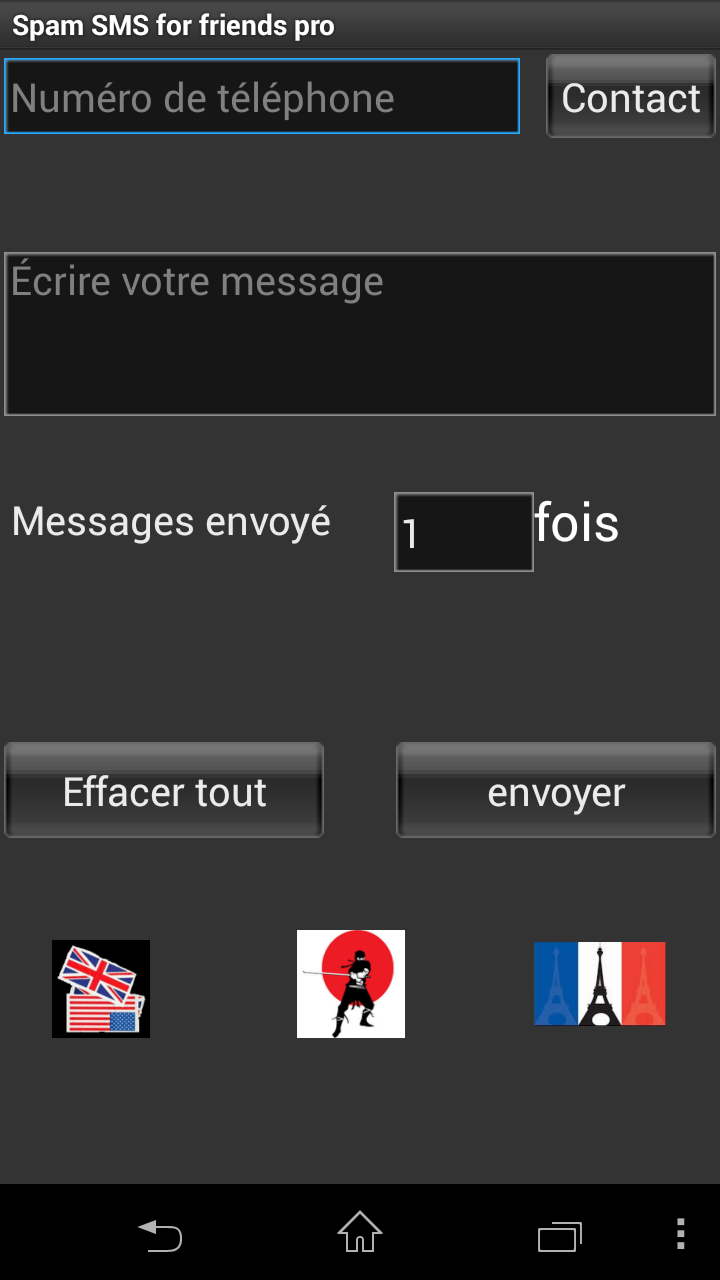 Spam sms for friends pro Screen 1