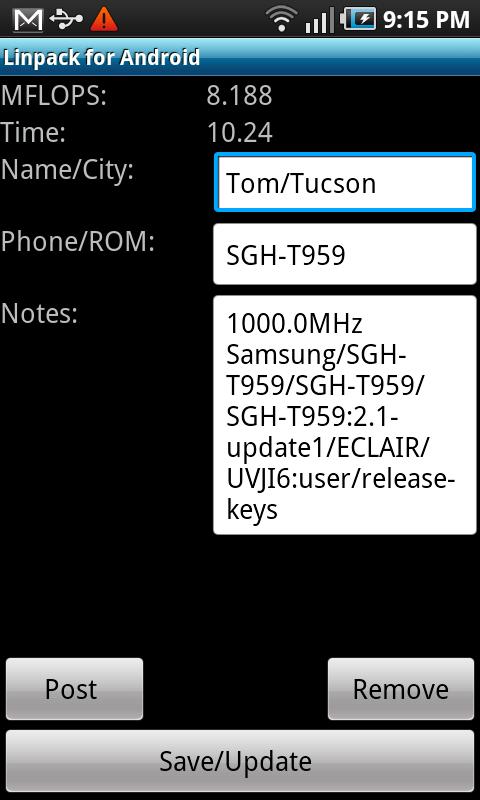 Linpack for Android Android