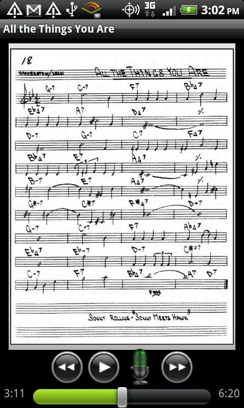 Android application Playalongs screenshort