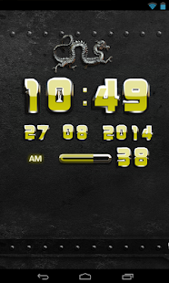 Lastest dragon digital clock yellow APK for PC