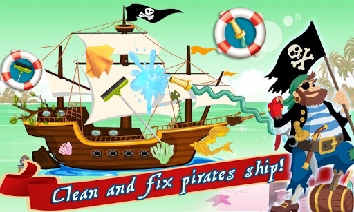 【免費家庭片App】Pirate Ship Clean Up-APP點子