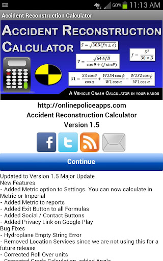 Accident Recon Calculator