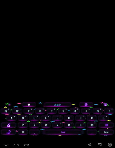 GO Keyboard Neon Stars Theme