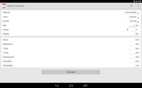 Body Fat Calculator