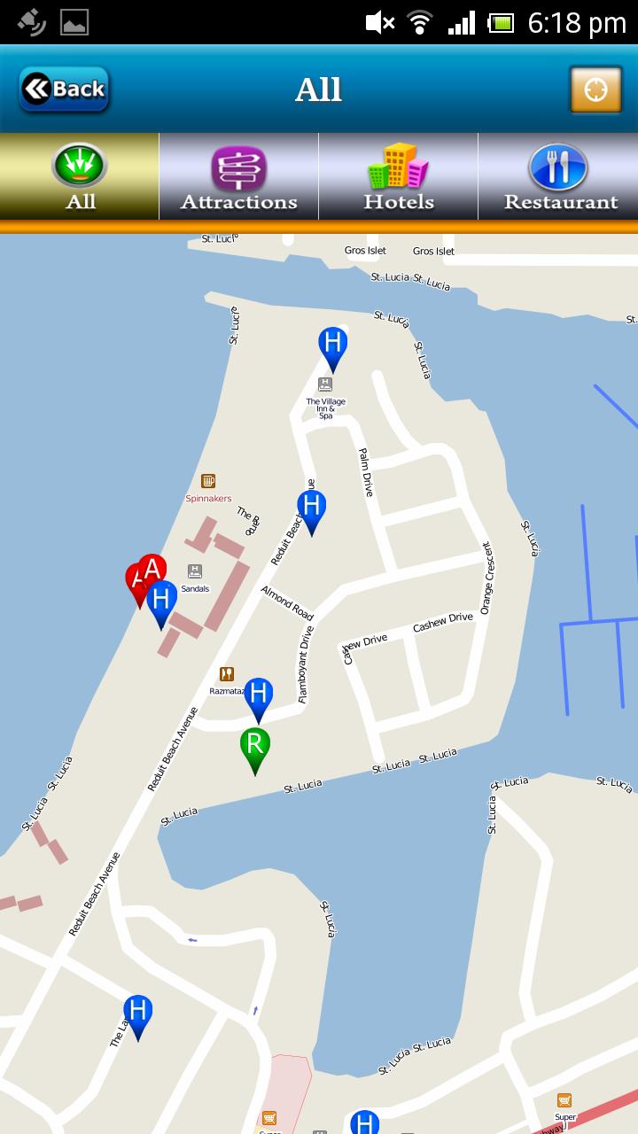 St. Lucia Offline Map Guide Screen 2