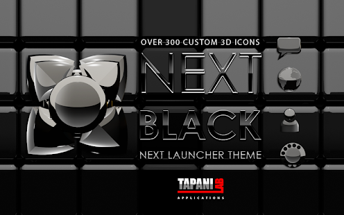 Next Launcher Theme black