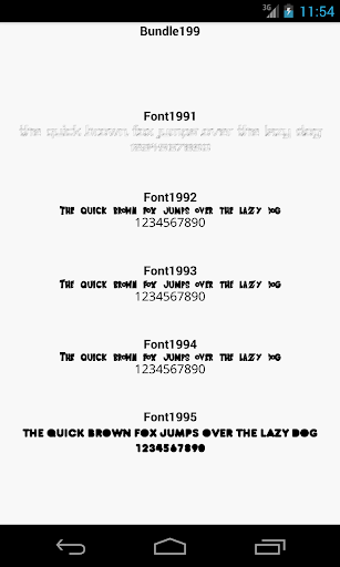 Fonts for FlipFont 199