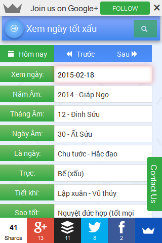 Xem ngày tốt xấu