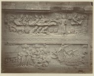 Basreliëf in de noord muur van de Borobudur