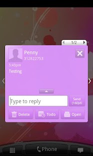 download Purple GO SMS Theme free