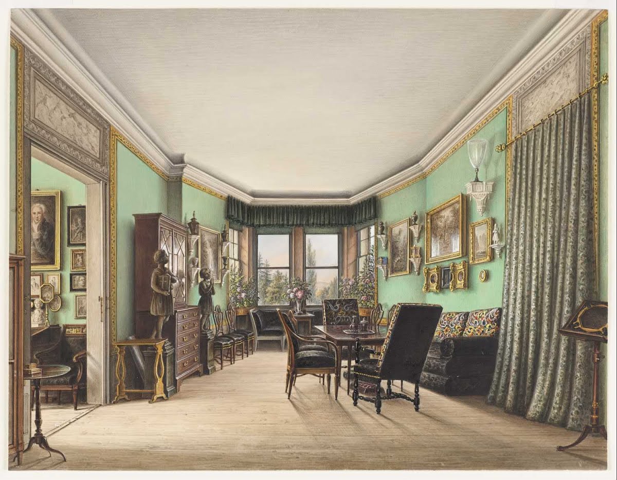 A Room In Schloss Buchwald Friedrich Wilhelm Klose