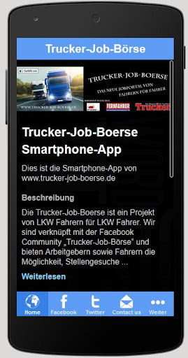 Trucker-Job-Boerse App