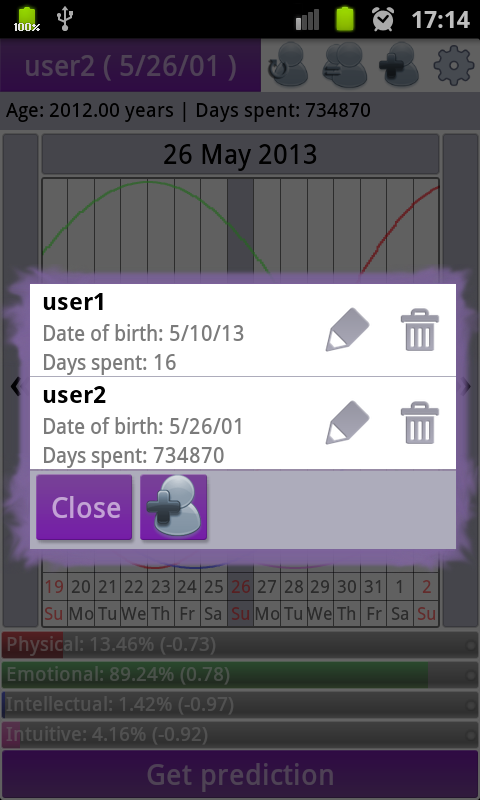 Personal Biorhythms Calculator - Android Apps on Google Play